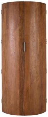 Product photograph of Hornell Acacia Wood 2 Door Bar Cabinet from Choice Furniture Superstore