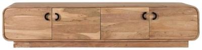 Product photograph of Machindu Acacia Wood 4 Door Tv Cabinet - 1590 from Choice Furniture Superstore