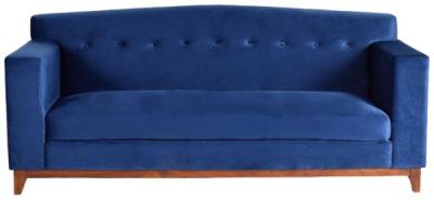 Dacoma Blue Velvet Upholstered Sofa