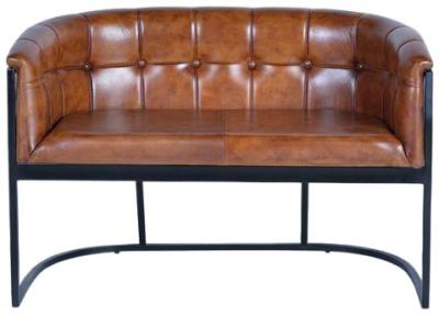 Quasqueton Brown Leather 2 Seater Sofa