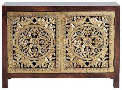 Product photograph of Argonas Carved Mango Tree Wood Medium Sideboard from Choice Furniture Superstore