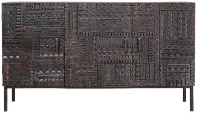 Product photograph of Macedonia Hand Carved Solid Mango Wood Medium Sideboard from Choice Furniture Superstore