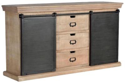 Product photograph of Irondale Mango Tree Wood 2 Door 3 Drawer Large Sideboard from Choice Furniture Superstore