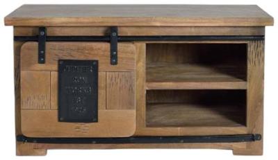 Product photograph of Galion Industrial Mango Tree Wood Small Tv Cabinet from Choice Furniture Superstore