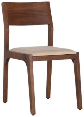 Product photograph of Lorain Acacia Wood And Fabric Dining Chair Sold In Pairs from Choice Furniture Superstore