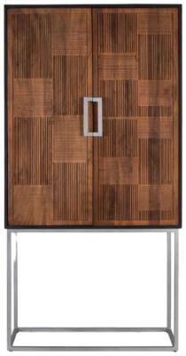 Product photograph of Fairland Mango Wood 2 Door Bar Cabinet from Choice Furniture Superstore