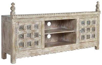 Product photograph of Watsomba Mango Wood 2 Door Tv Cabinet - 1430 from Choice Furniture Superstore
