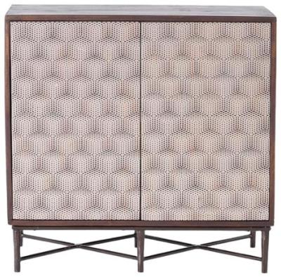 Karoli Mango Wood And Metal 2 Door Small Sideboard