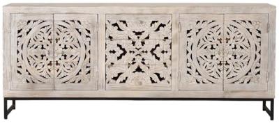 Quintana Hand Carved Mango Wood Extra Large Sideboard