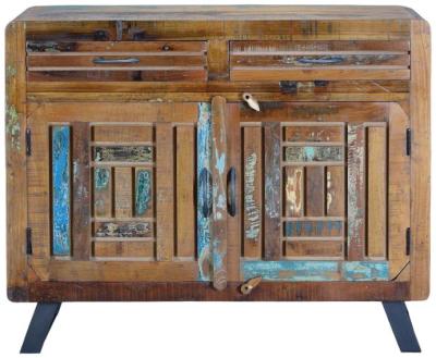 Product photograph of Imsht Recycled Wood 2 Door 2 Drawer Medium Sideboard from Choice Furniture Superstore