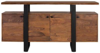 Product photograph of Hoteshi Rosewood And Metal 4 Door Large Sideboard from Choice Furniture Superstore