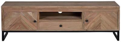 Product photograph of Amandas Solid Acacie Wood 2 Door 1 Drawer Tv Cabinet - 6732 from Choice Furniture Superstore