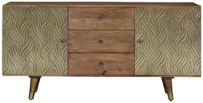 Rade Solid Mango Tree Wood 2 Door 3 Drawer Large Sideboard