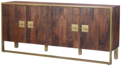 Gait Solid Mango Tree Wood And Metal Large Sideboard 6853