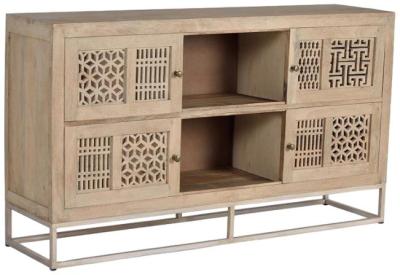 Product photograph of Hiram Carved Mango Tree Wood Large Sideboard from Choice Furniture Superstore