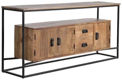 Product photograph of Ronkonkoma Industrial Solid Mango Tree Wood Large Sideboard from Choice Furniture Superstore