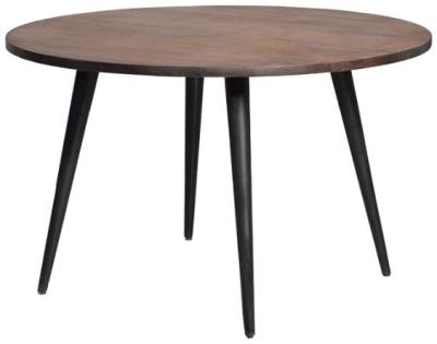 Product photograph of Wood Lytton Solid Mango Wood Round Dining Table - 4 Seater from Choice Furniture Superstore