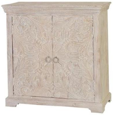Product photograph of Isqari Carved Mango Wood Small Sideboard from Choice Furniture Superstore