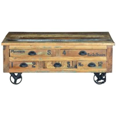 Gerber Recycled Wood Cart Coffee Table
