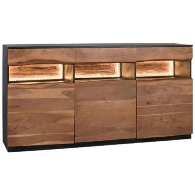 Niarada Solid Acacia Wood 3 Door Large Sideboard 180cm