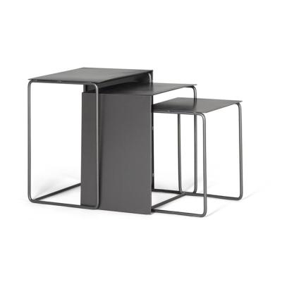 Gumbiro Grey Metal Nest Of 3 Tables