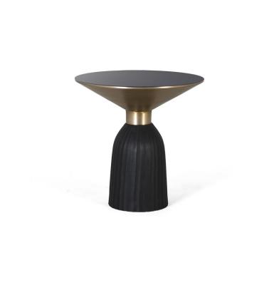 Pentreath Black Glass Round Coffee Table