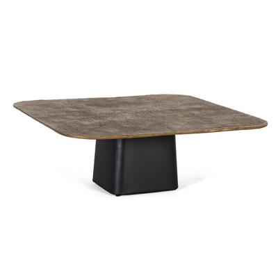 Aberaeron Black And Gold Square Coffee Table