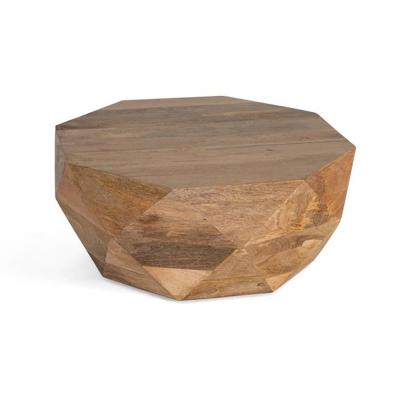 Abermaw Solid Mango Wood Octagonal Coffee Table