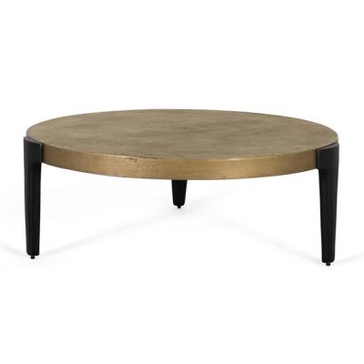 Oxwich Gold And Black Round Coffee Table