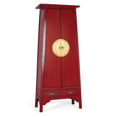 Aynor Red Mango Wood 2 Door 2 Drawer Wardrobe