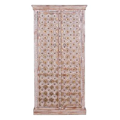 Fordoche Carved Mango Wood 2 Door Wardrobe