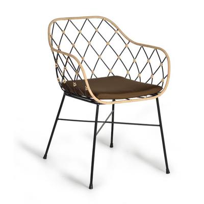 2 X Fairbank Rattan And Metal Curved Dining Chair