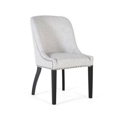 2 X Gower Light Grey Fabric Dining Chair