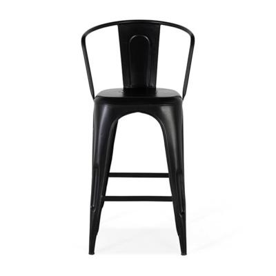 2 X Nankanzi Tolix Style Black Metal Bar Stool