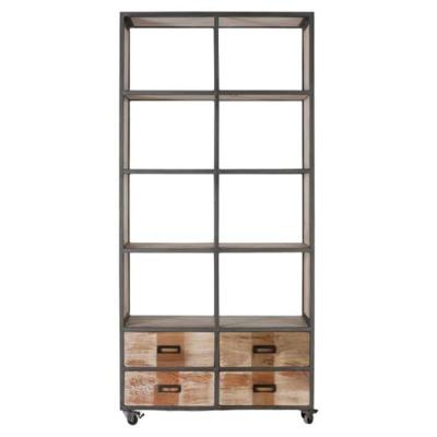 Netawaka Recycled Wood And Metal Bookcase