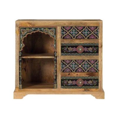 Pease Mango Wood Painted 4 Drawer Hall Cabinet