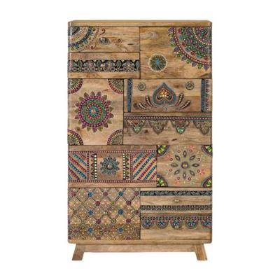 Chieti Painted Mango Wood Multi Drawer Chest