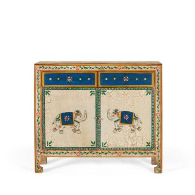 Jizavesh Painted Mango Wood 2 Door Small Sideboard 100cm