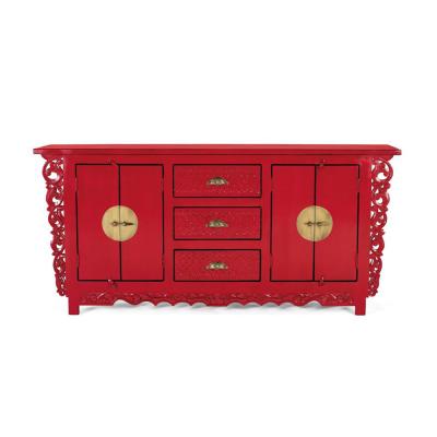 Lubesh Red Mango Wood 4 Door Large Sideboard 180cm