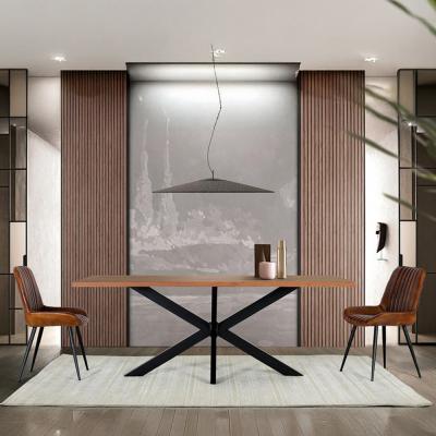 Belluno Solid Acacia Wood 8 Seater Dining Table With Cross Legs 200cm