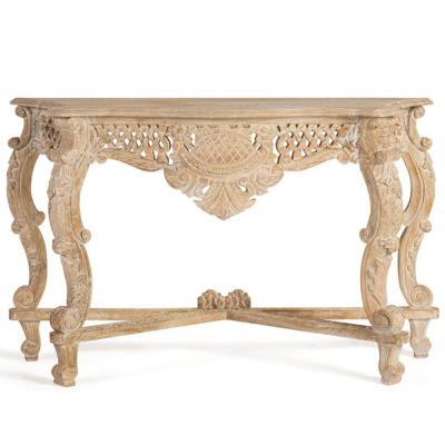 Cagliari Mango Wood Hand Carved Console Table
