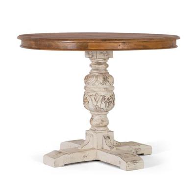 Pescara Mango Wood 2 Seater Round Padestal Dining Table 100cm