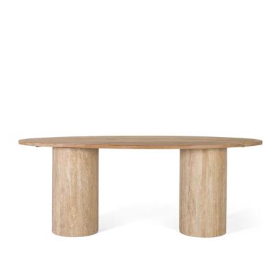 Parma Natural Mango Wood 8 Seater Oval Dining Table 200cm