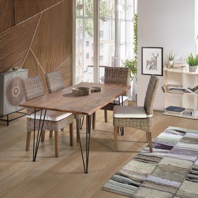Vicenza Solid Acacia Wood 6 Seater Dining Table 180cm