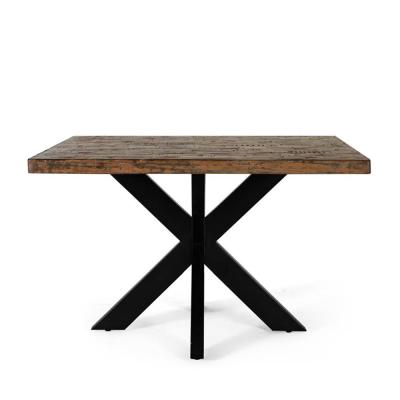 Vercelli Recycled Wood 4 Seater Square Dining Table 120cm