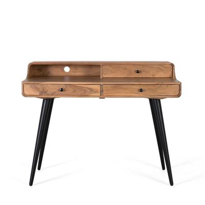 Pavia Acacia Wood 3 Drawer Desk Pavia Acacia Wood 3 Drawer Desk