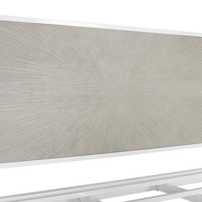 Avrameni Beige And White Metal Headboard
