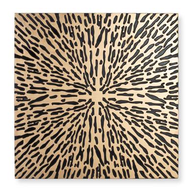 Bisericani Gold And Black Wood Square Decorative Panel 120cm Bisericani Gold And Black Wood Square Decorative Panel 120cm