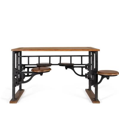 Rieti Industrial Style Mango Wood 4 Seater Dining Set