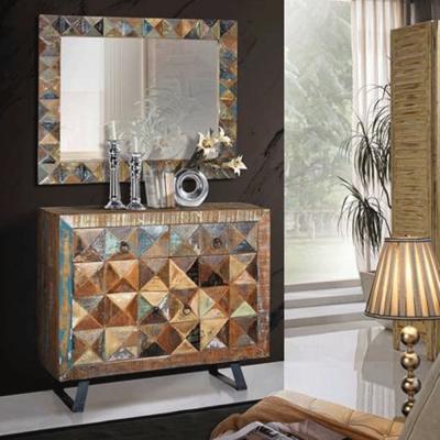 Hasley Recycled Wood 2 Door Small Sideboard 100cm